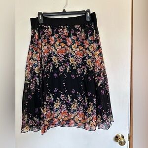Compagnie Nouvelle Skirts Floral Pleated Skirt stretch pull on large